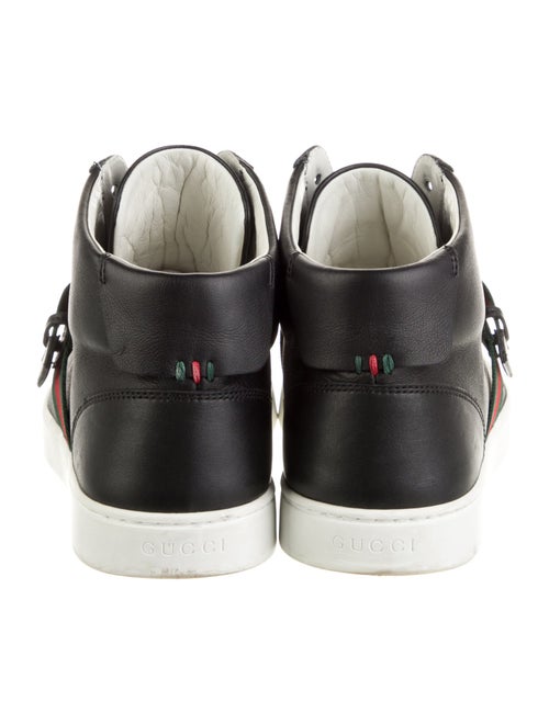Gucci Web Accent Leather Sneakers