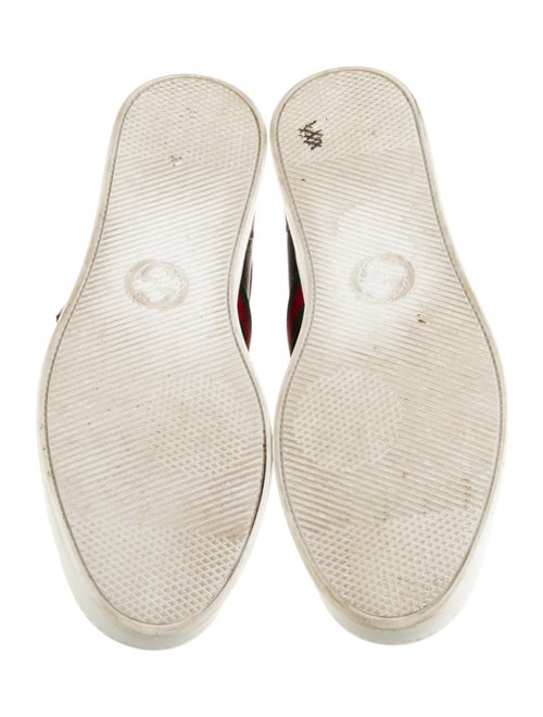 Gucci Web Accent Leather Sneakers