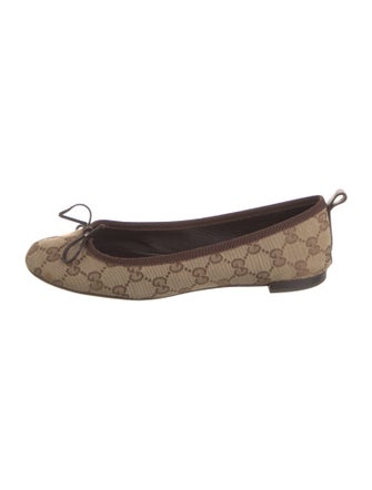 Gucci GG Canvas Canvas Ballet Flats