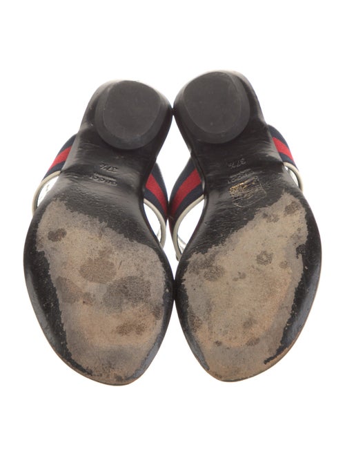Gucci Web Accent Leather Slides