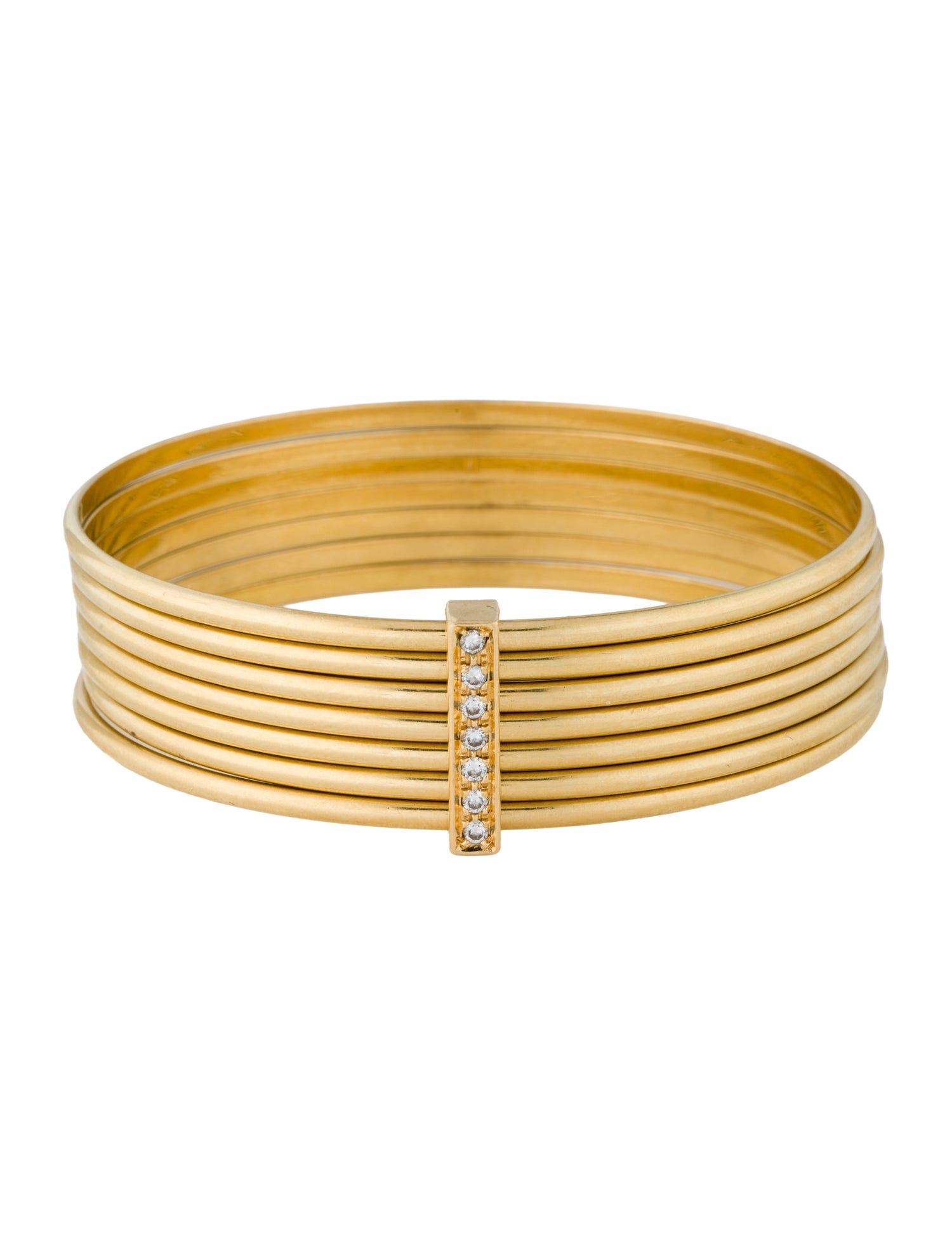Gucci 18K Diamond Multi-Bangle Bracelet