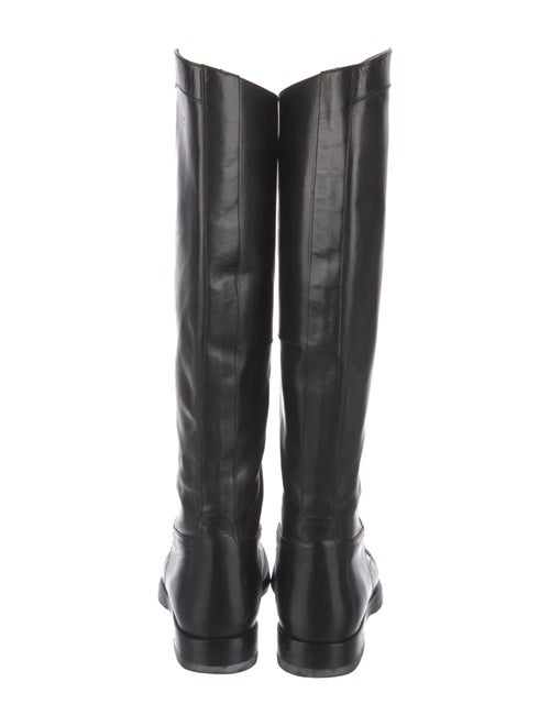 Gucci Web Accent Leather Lace-Up Boots