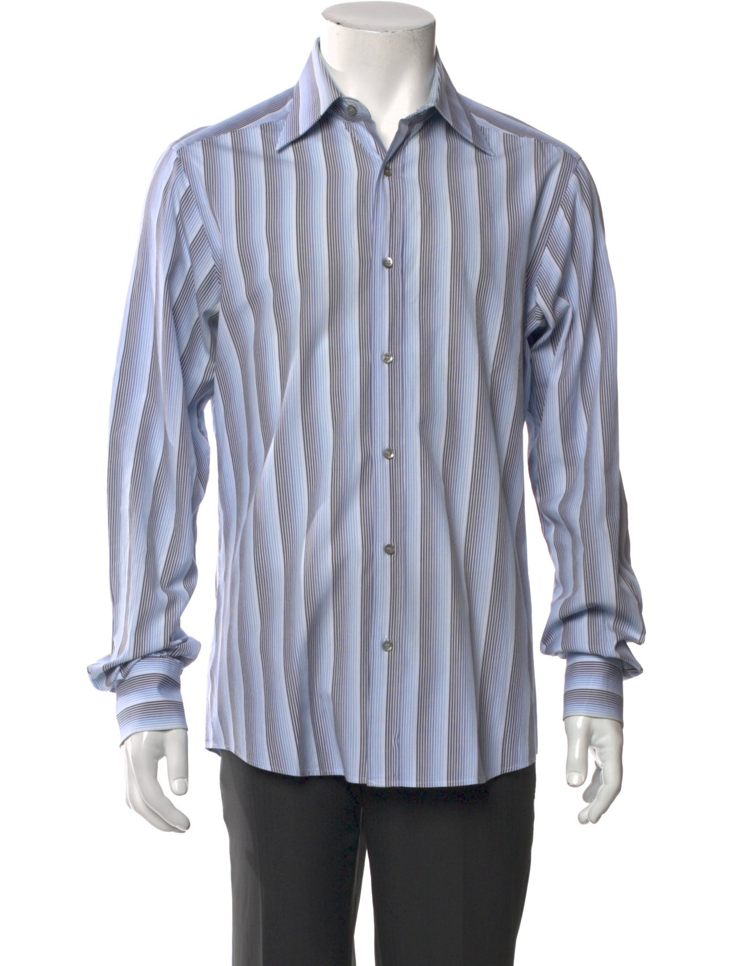 Gucci Striped Long Sleeve Dress Shirt