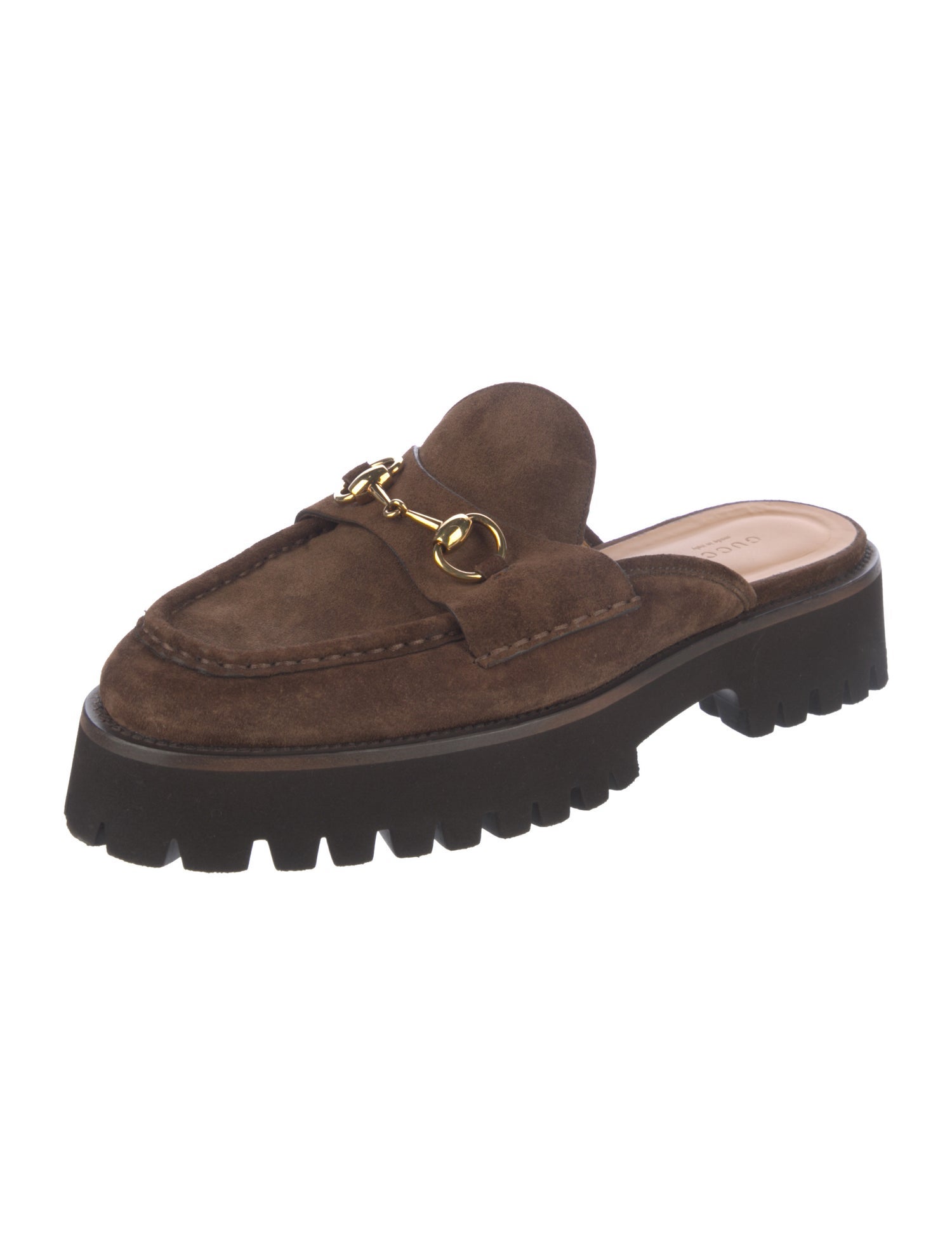 Gucci Horsebit Accent Suede Mules
