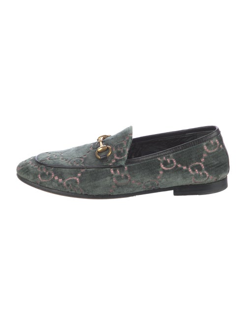 Gucci Horsebit Accent Velvet Loafers