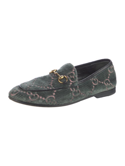 Gucci Horsebit Accent Velvet Loafers