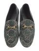 Gucci Horsebit Accent Velvet Loafers