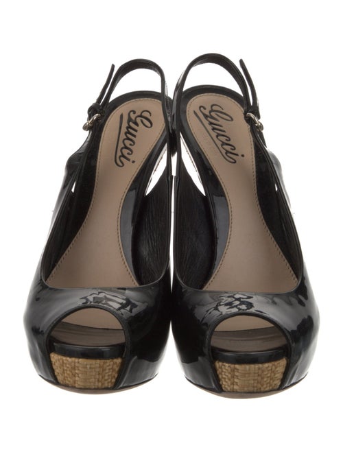 Gucci Patent Leather Slingback Pumps