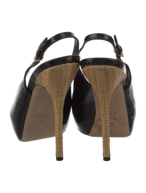 Gucci Patent Leather Slingback Pumps
