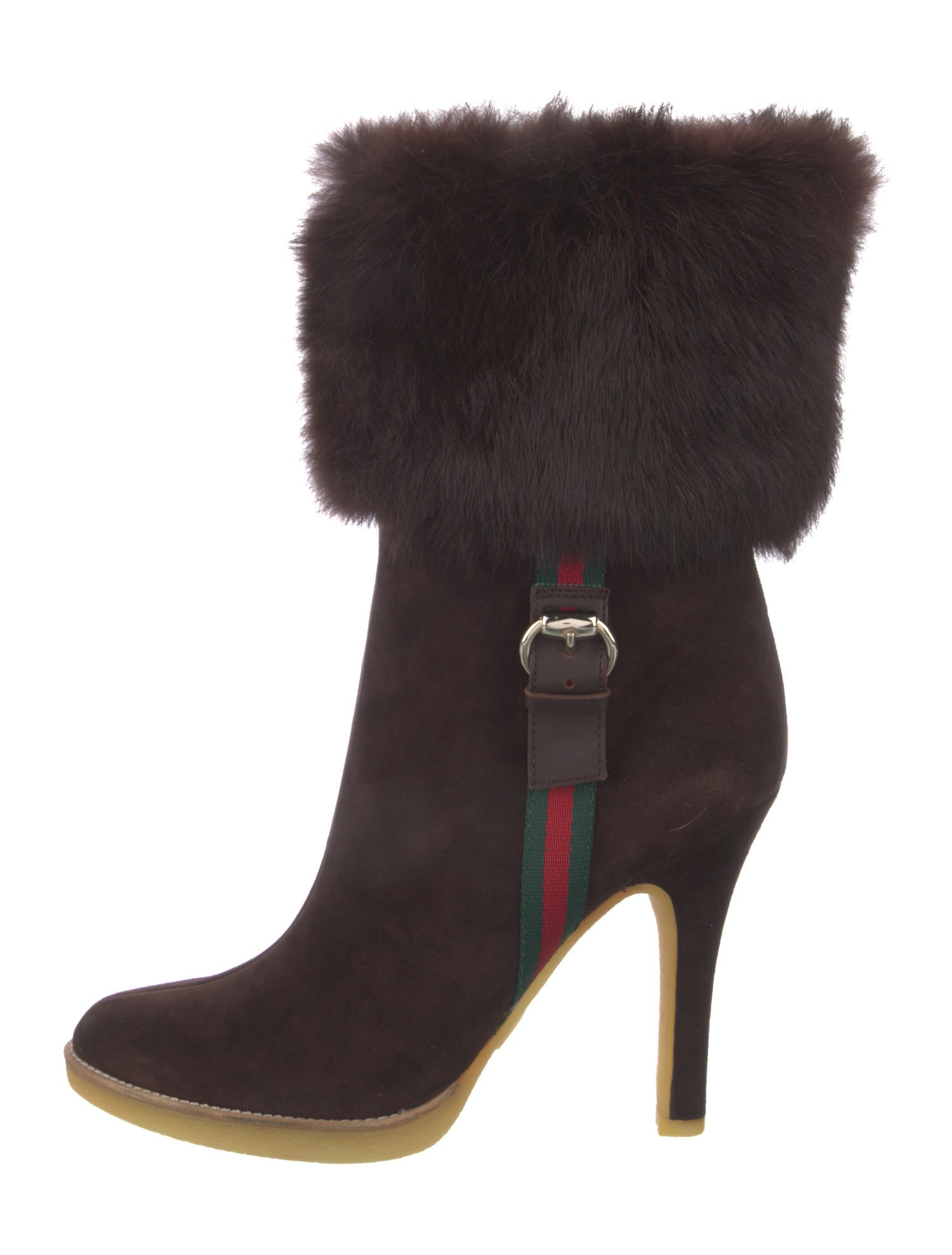 Gucci Vintage Web Accent Boots