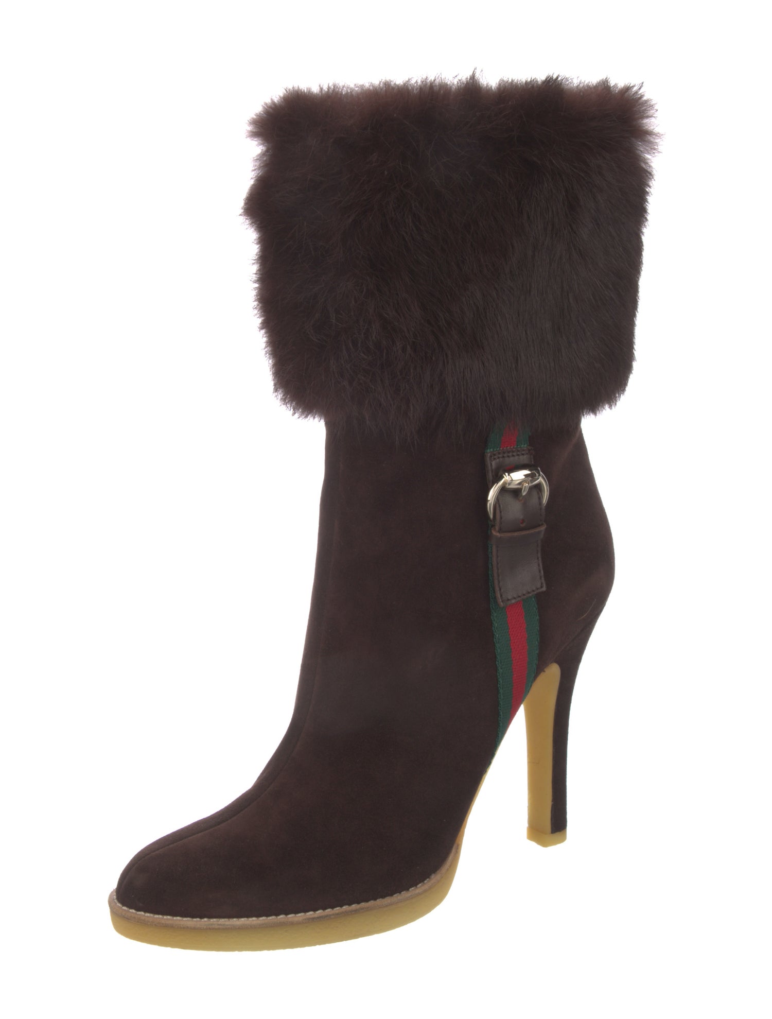 Gucci Vintage Web Accent Boots