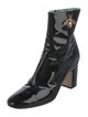 Gucci Faux Pearl Accents Patent Leather Boots