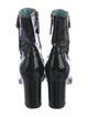 Gucci Faux Pearl Accents Patent Leather Boots