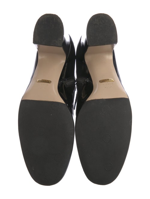 Gucci Faux Pearl Accents Patent Leather Boots