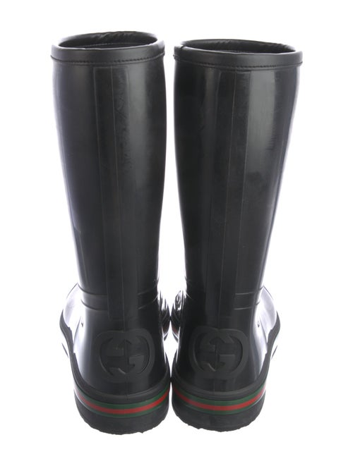 Gucci Web Accent Rubber Rain Boots