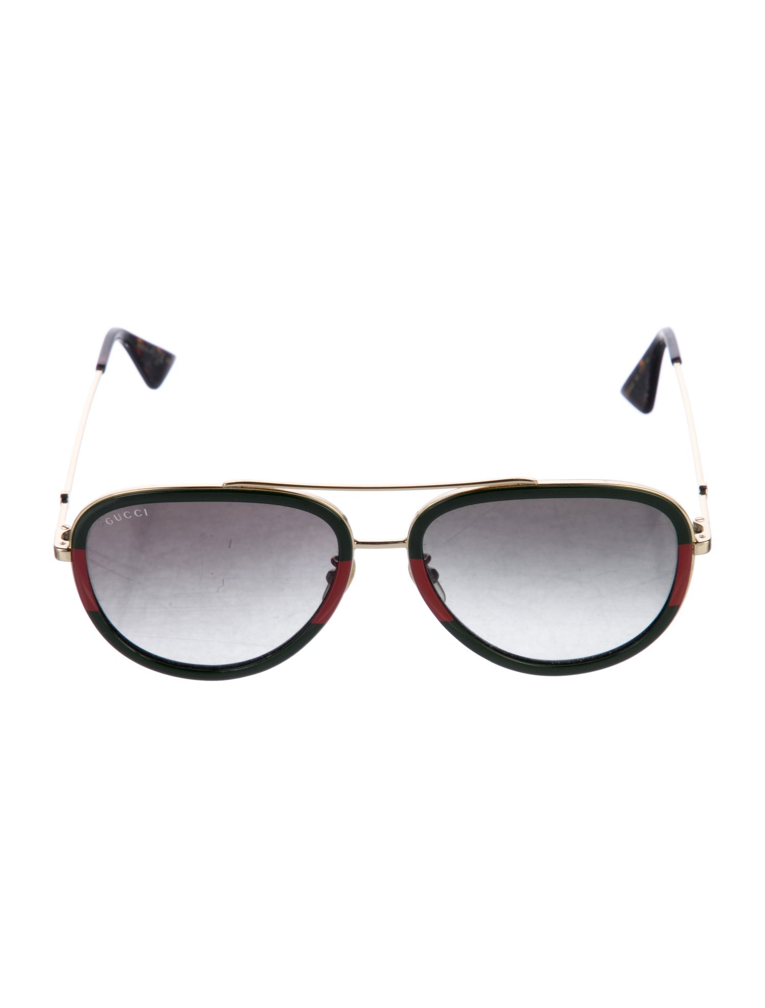 Gucci Web Accent Aviator Sunglasses