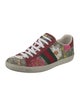 Gucci Flora Print Leather Trim Embellishment Sneakers