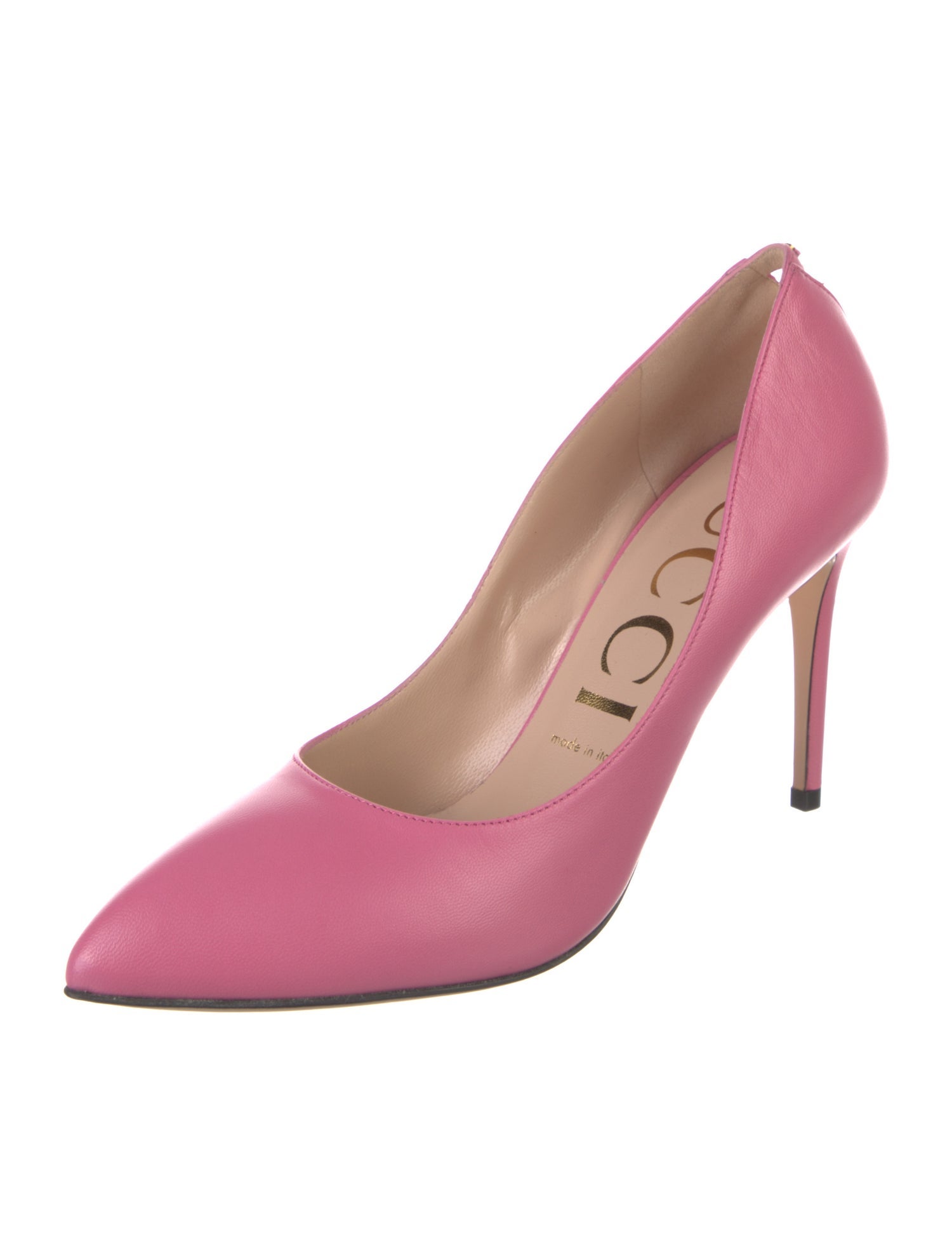 Gucci Double G Logo Leather Pumps