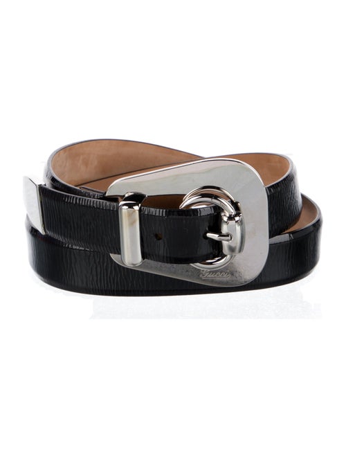 Gucci Horsebit Accent Patent Leather Belt