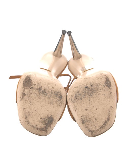 Gucci Interlocking G Logo Suede Slingback Sandals