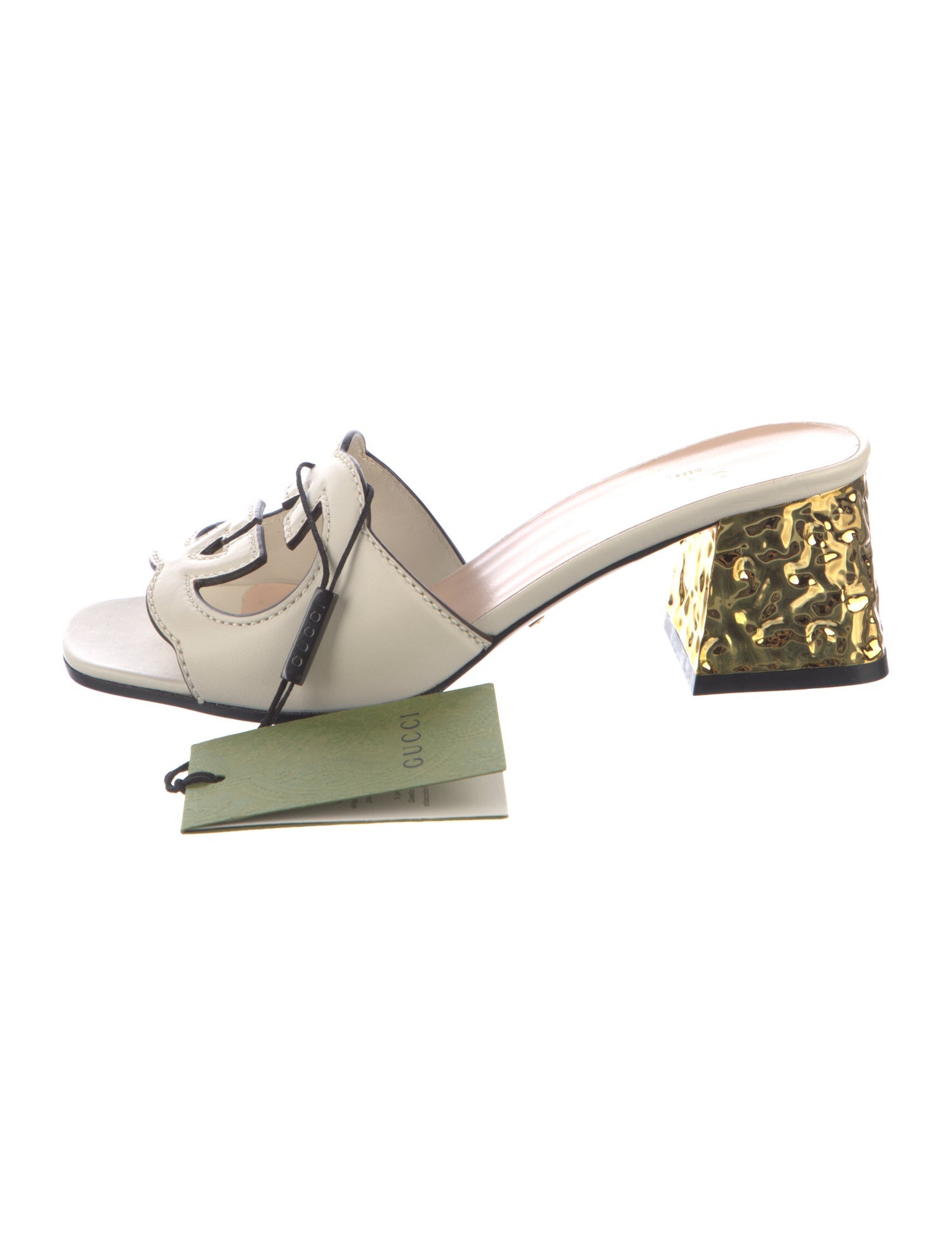 Gucci Interlocking G Logo Leather Slides