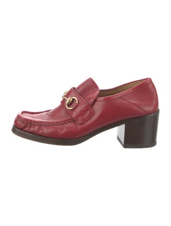 Gucci Horsebit Accent Leather Pumps