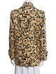 Gucci Wool Animal Print Faux Fur Coat