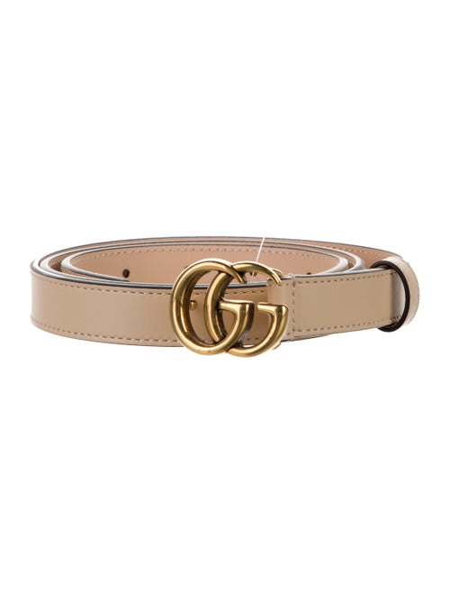 Gucci Double G Logo Skinny Belt