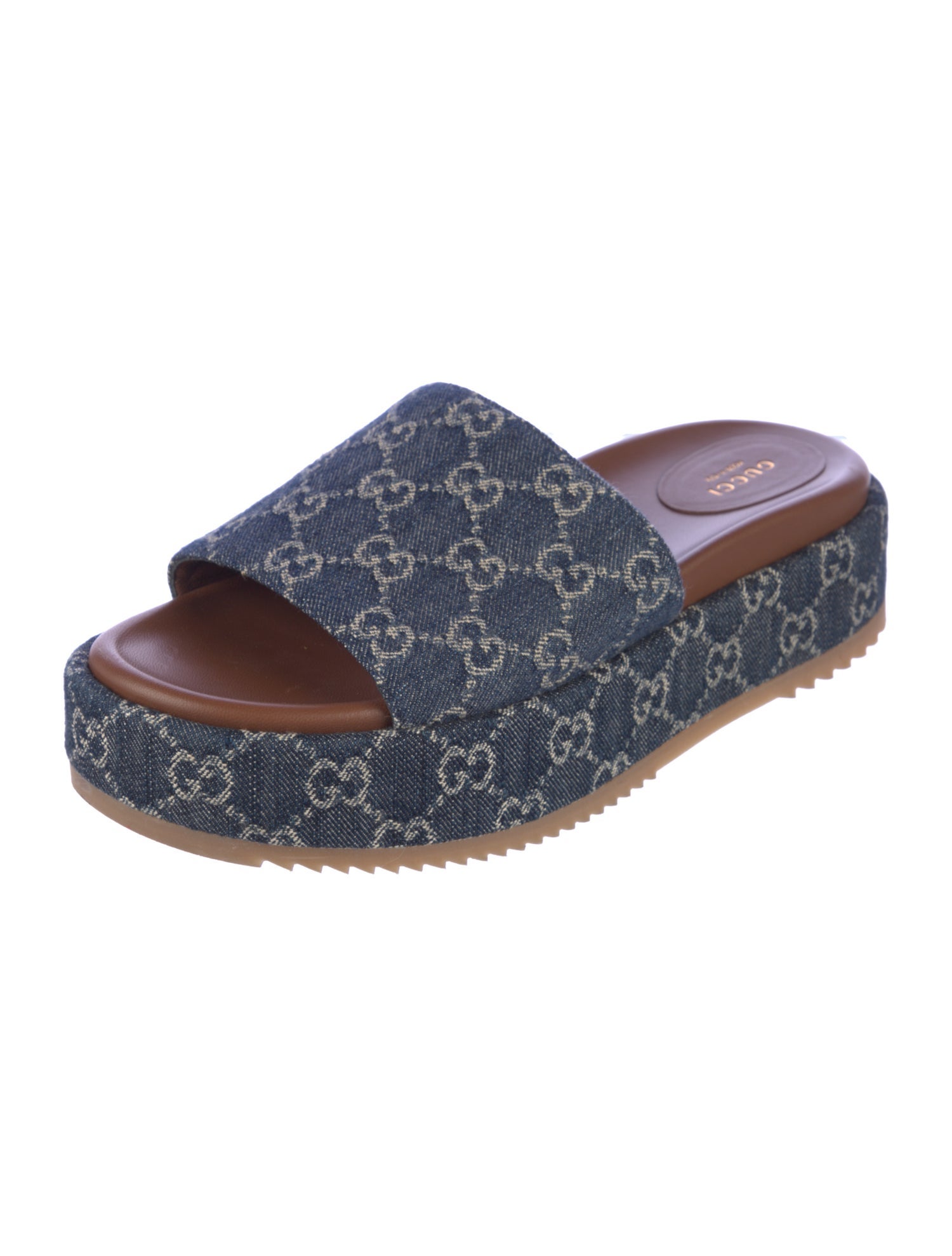 Gucci GG Denim Denim Slides