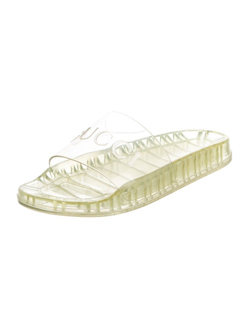 Gucci Rubber Graphic Print Sandals