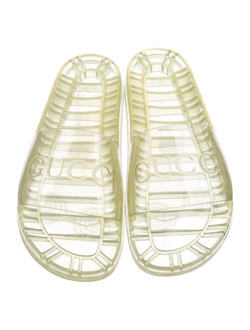 Gucci Rubber Graphic Print Sandals