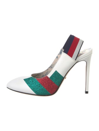 Gucci Web Accent Canvas Mules