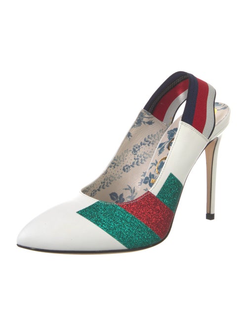 Gucci Web Accent Canvas Mules