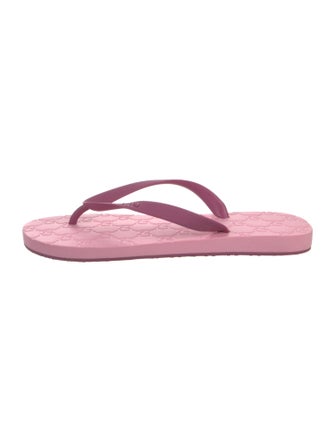 Gucci GG Signature Rubber Flip Flops