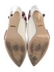 Gucci Web Accent Leather Slingback Pumps