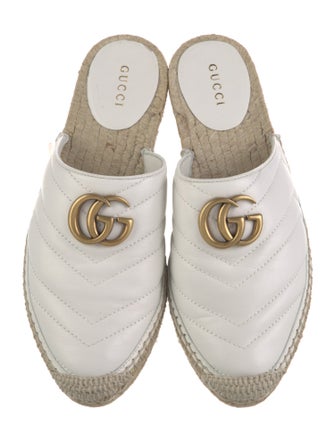 Gucci Double G Logo Leather Mules