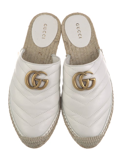 Gucci Double G Logo Leather Mules