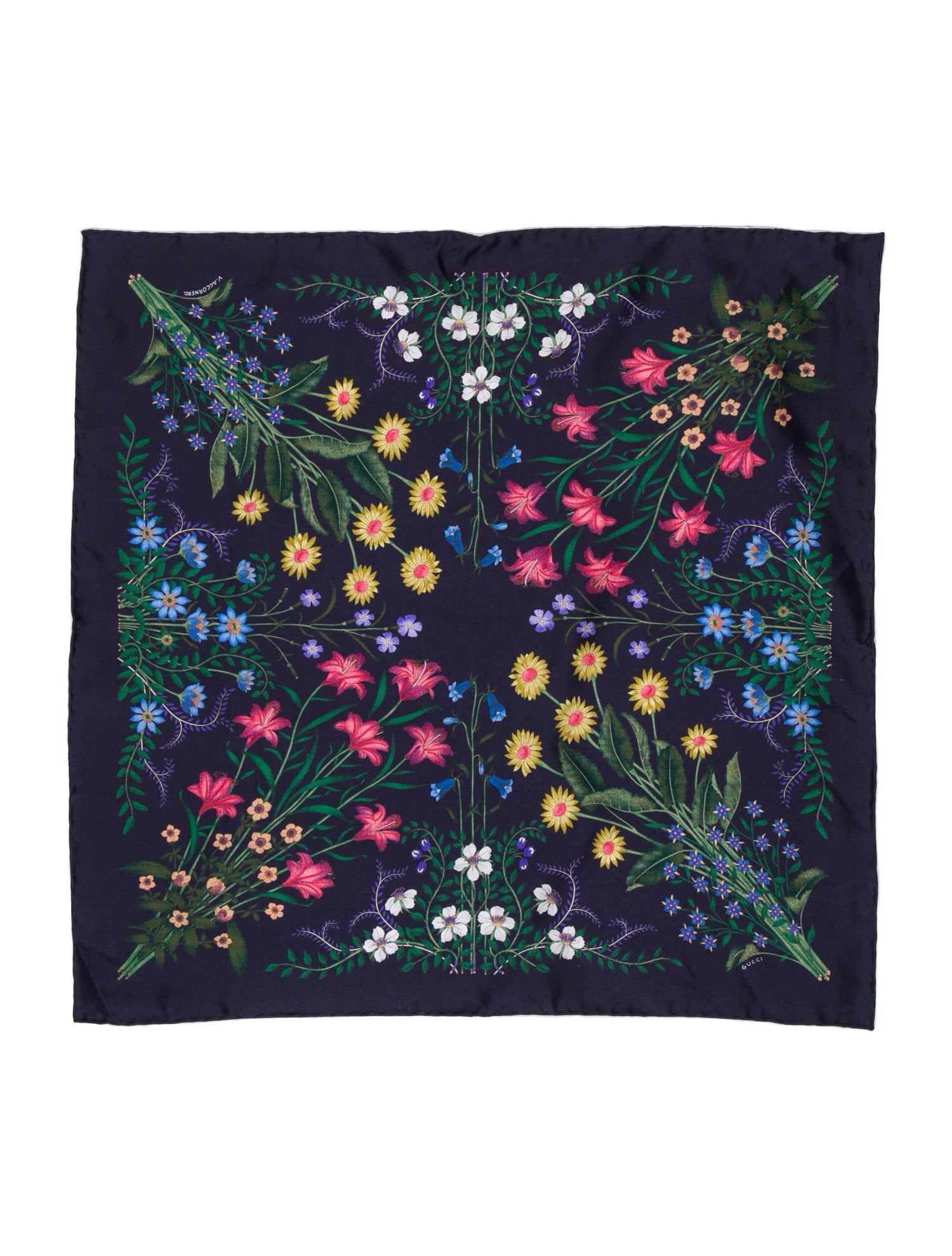Gucci Silk Pattern Pocket Square