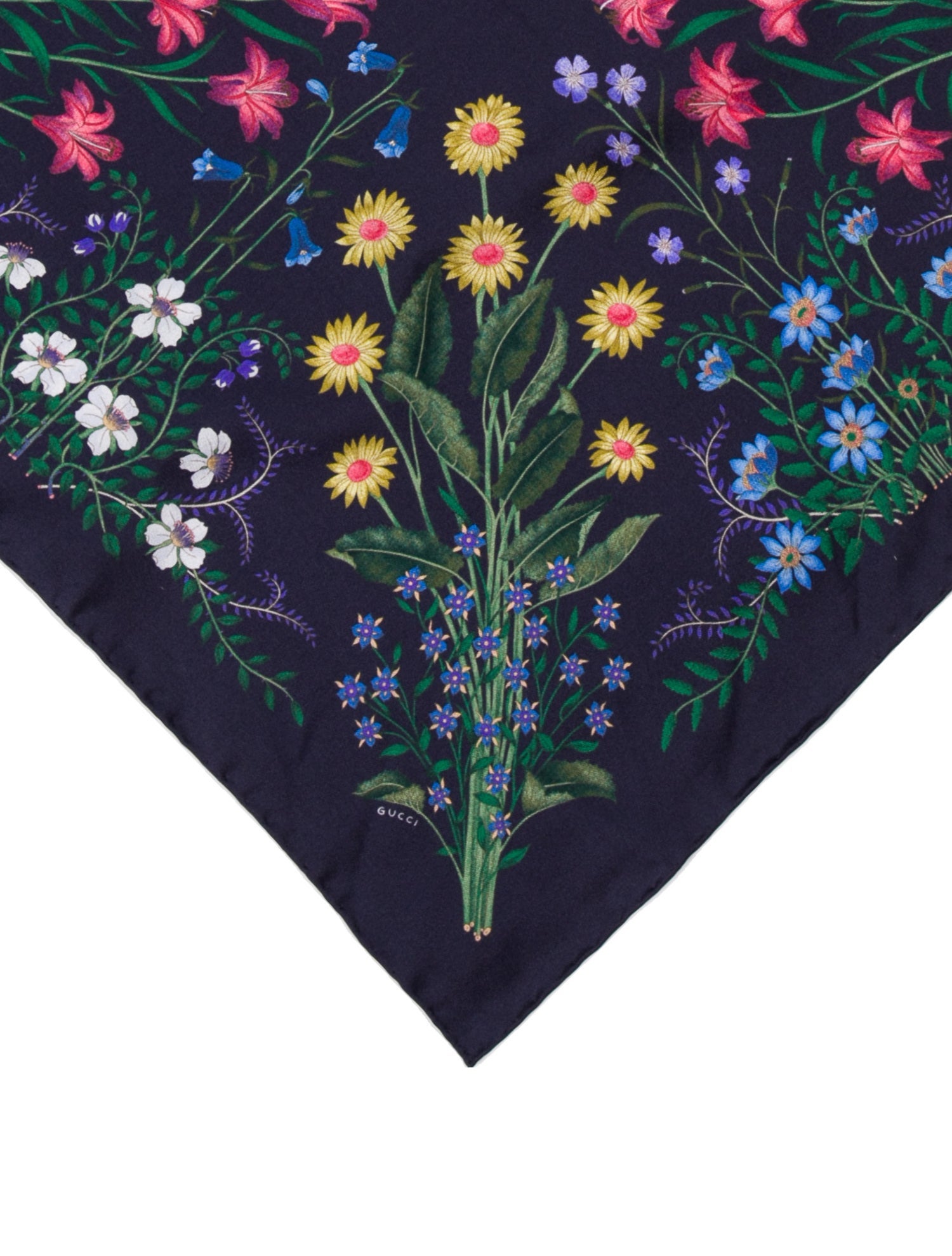 Gucci Silk Pattern Pocket Square