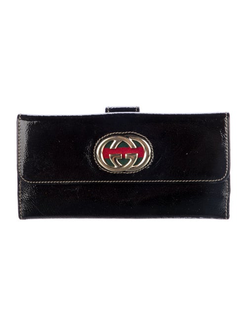 Gucci Britt Web Accent Continental Wallet