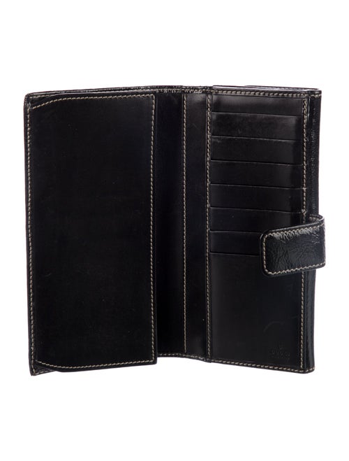 Gucci Britt Web Accent Continental Wallet