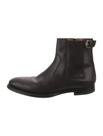 Gucci Interlocking G Logo Leather Chelsea Boots