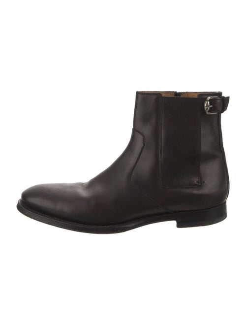 Gucci Interlocking G Logo Leather Chelsea Boots