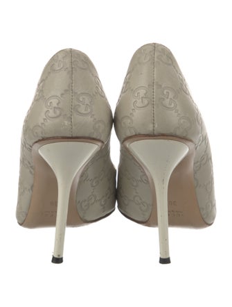 Gucci GG Signature Leather Slingback Sandals