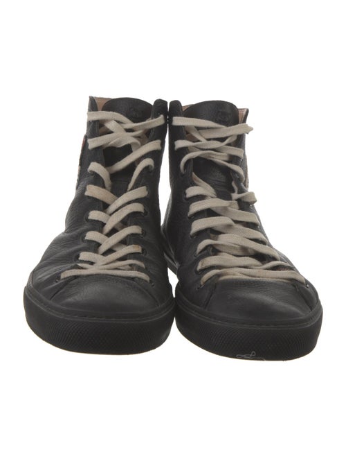 Gucci Web Accent Leather Sneakers