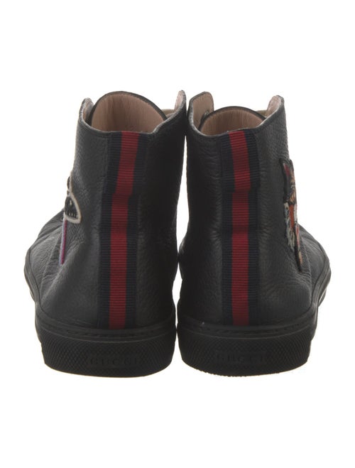 Gucci Web Accent Leather Sneakers