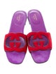 Gucci Interlocking G Logo Suede Slides