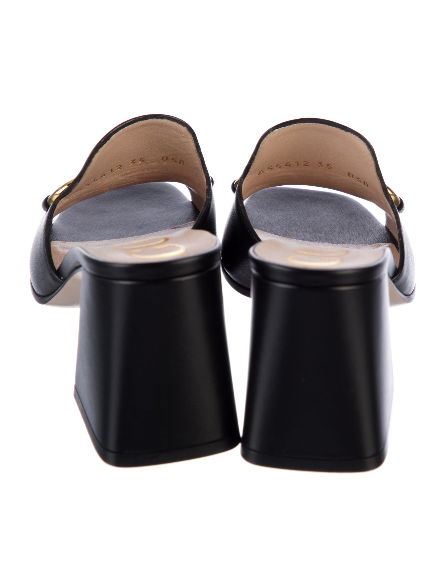 Gucci Horsebit Accent Leather Slides