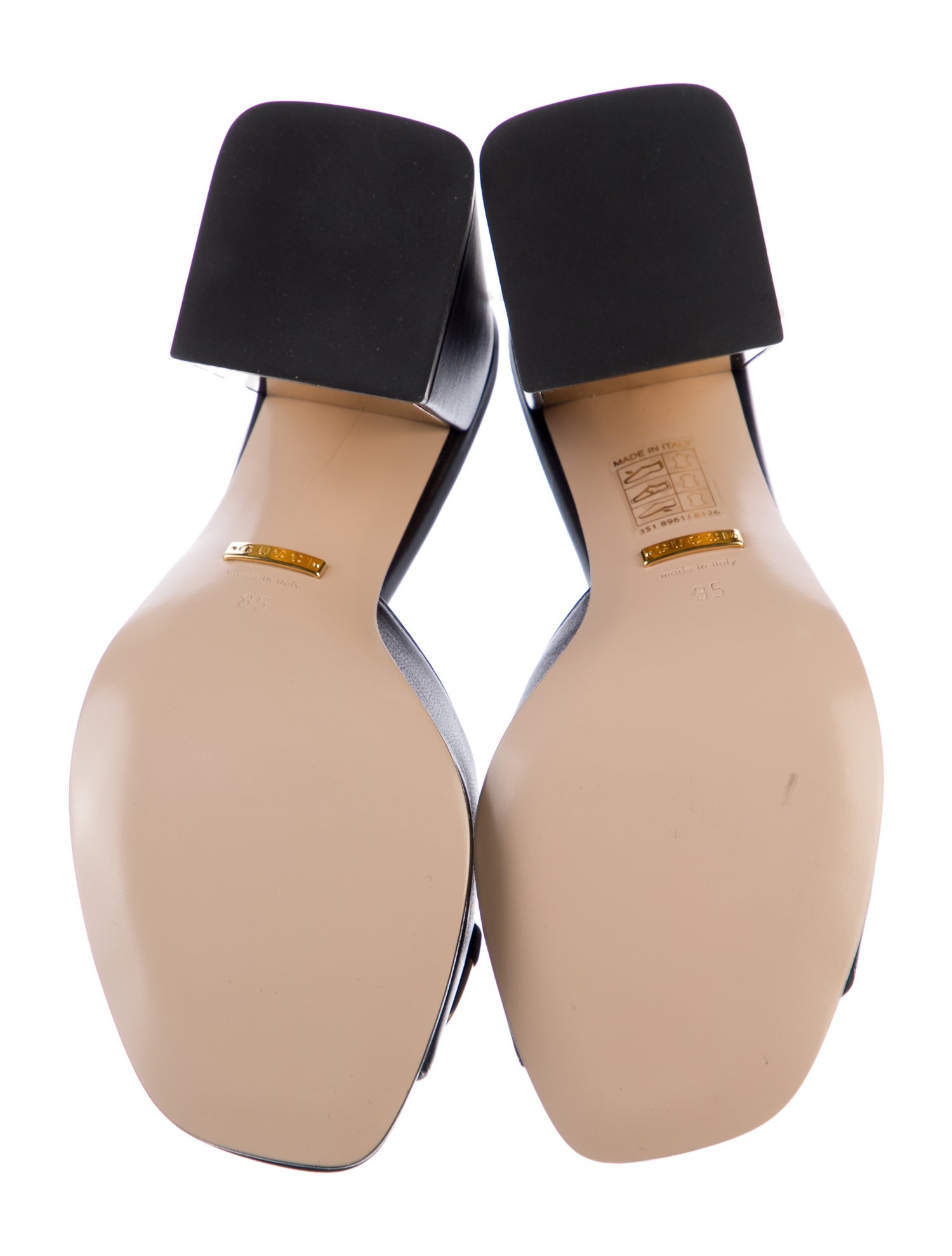 Gucci Horsebit Accent Leather Slides