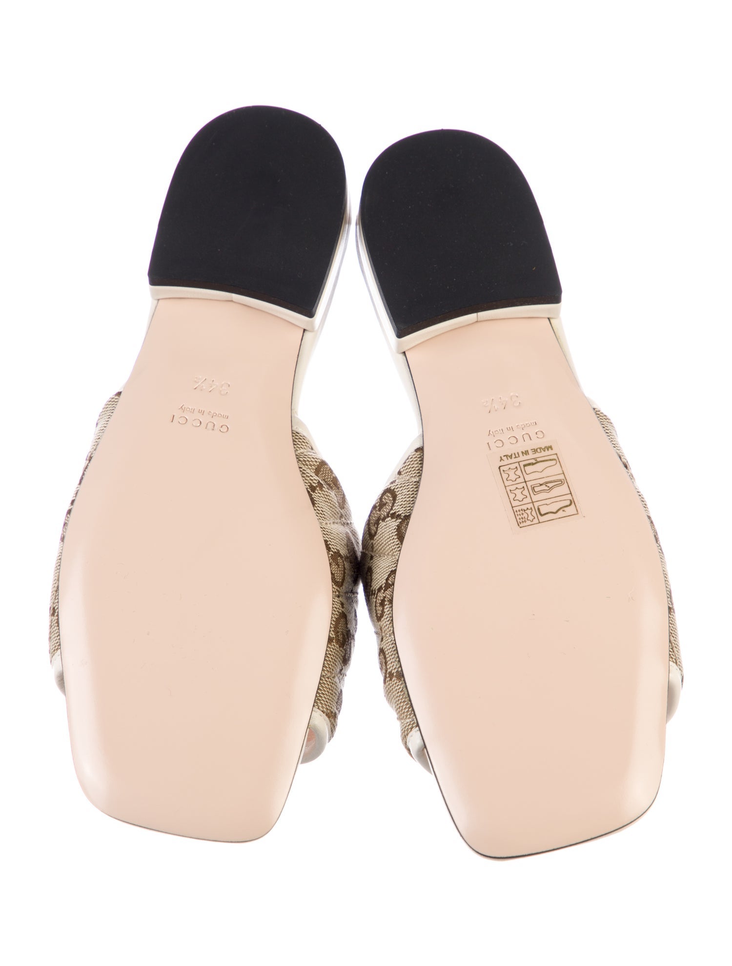 Gucci Quilted Pattern Canvas Slides